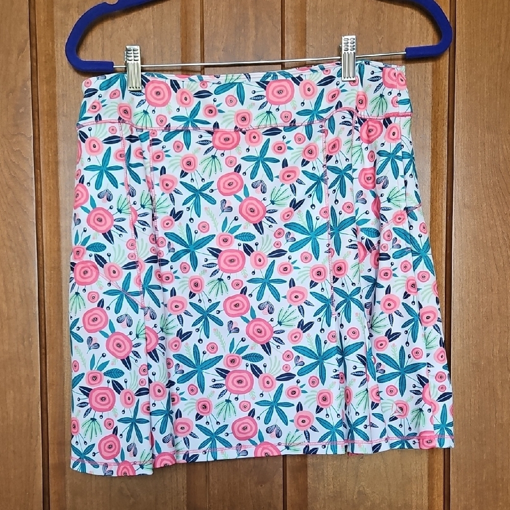 Bermuda Sands Women's Jenna Printed Pleated Golf/Tennis/ Pickleball Skort